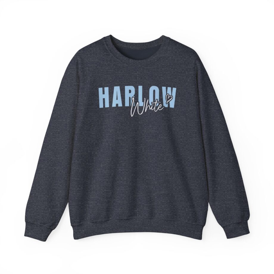 Harlow and Popcorn White Unisex Heavy Blend™ Crewneck Sweatshirt