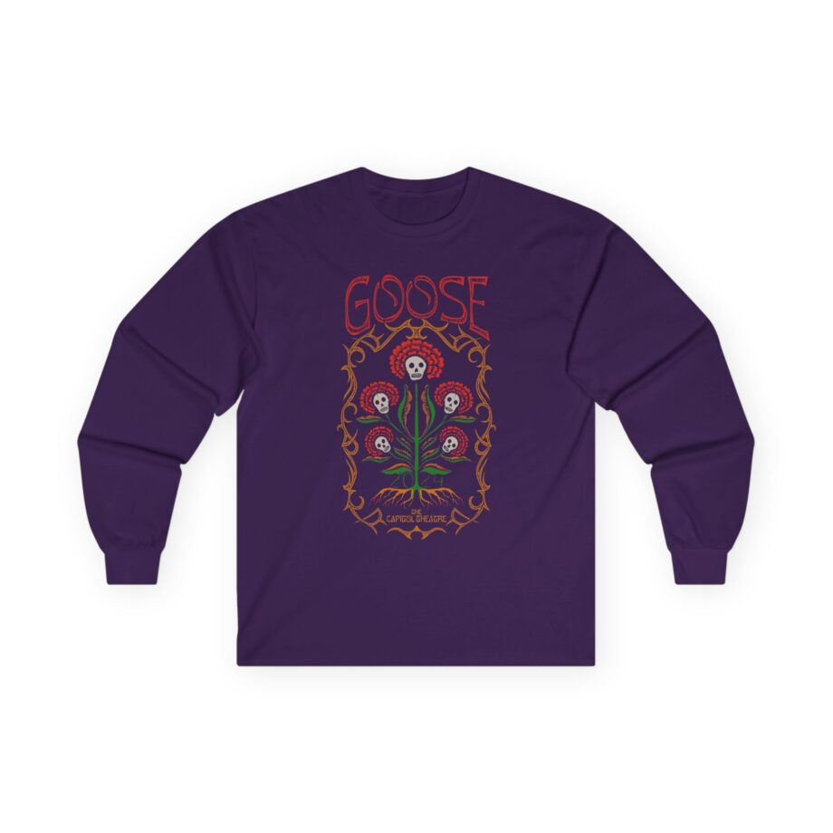 Goose Skull Flowers Unisex Ultra Cotton Long Sleeve Tee