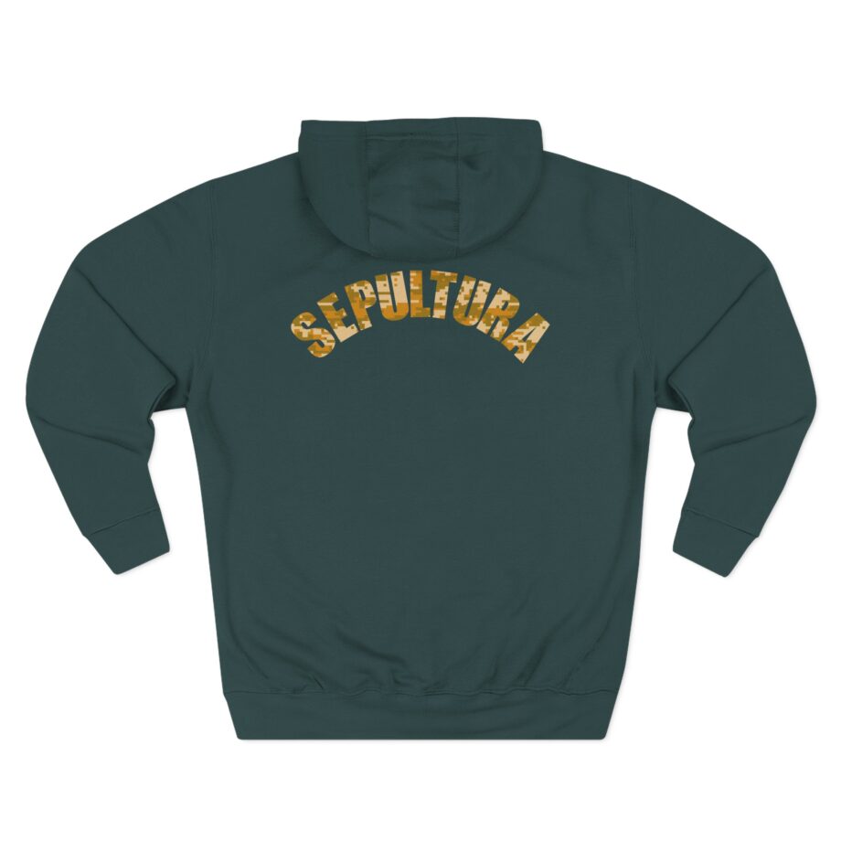 Sepultura Desert Camo S Logo Three-Panel Fleece Hoodie