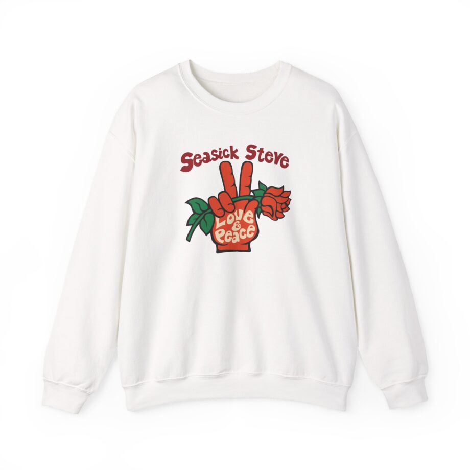 Seasick Steve Love & Peace Unisex Heavy Blend™ Crewneck Sweatshirt