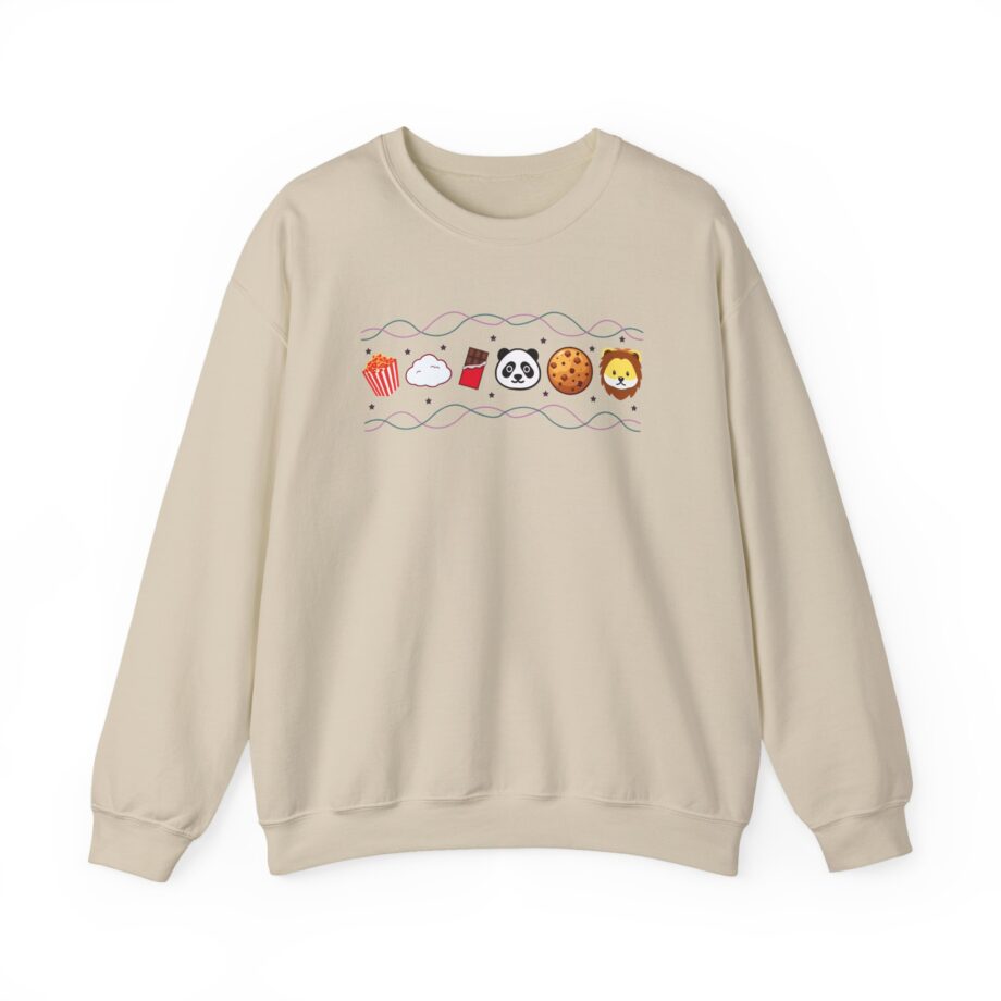 Harlow and Popcorn Emoji Unisex Heavy Blend™ Crewneck Sweatshirt