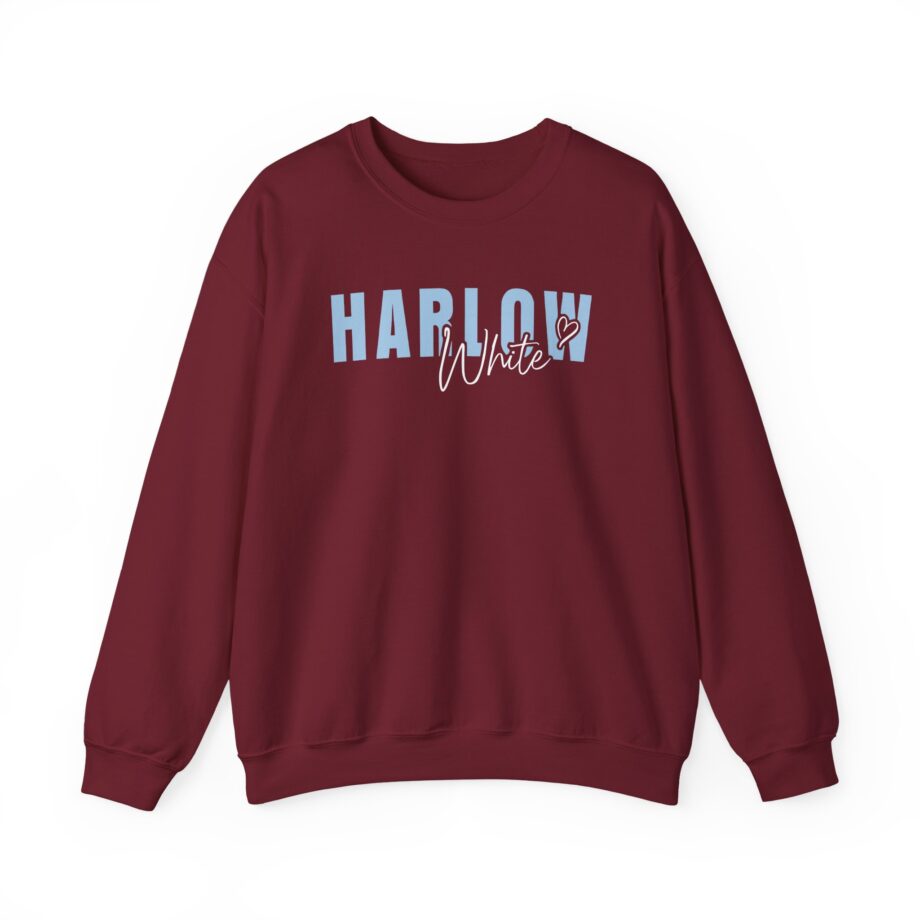 Harlow and Popcorn White Unisex Heavy Blend™ Crewneck Sweatshirt