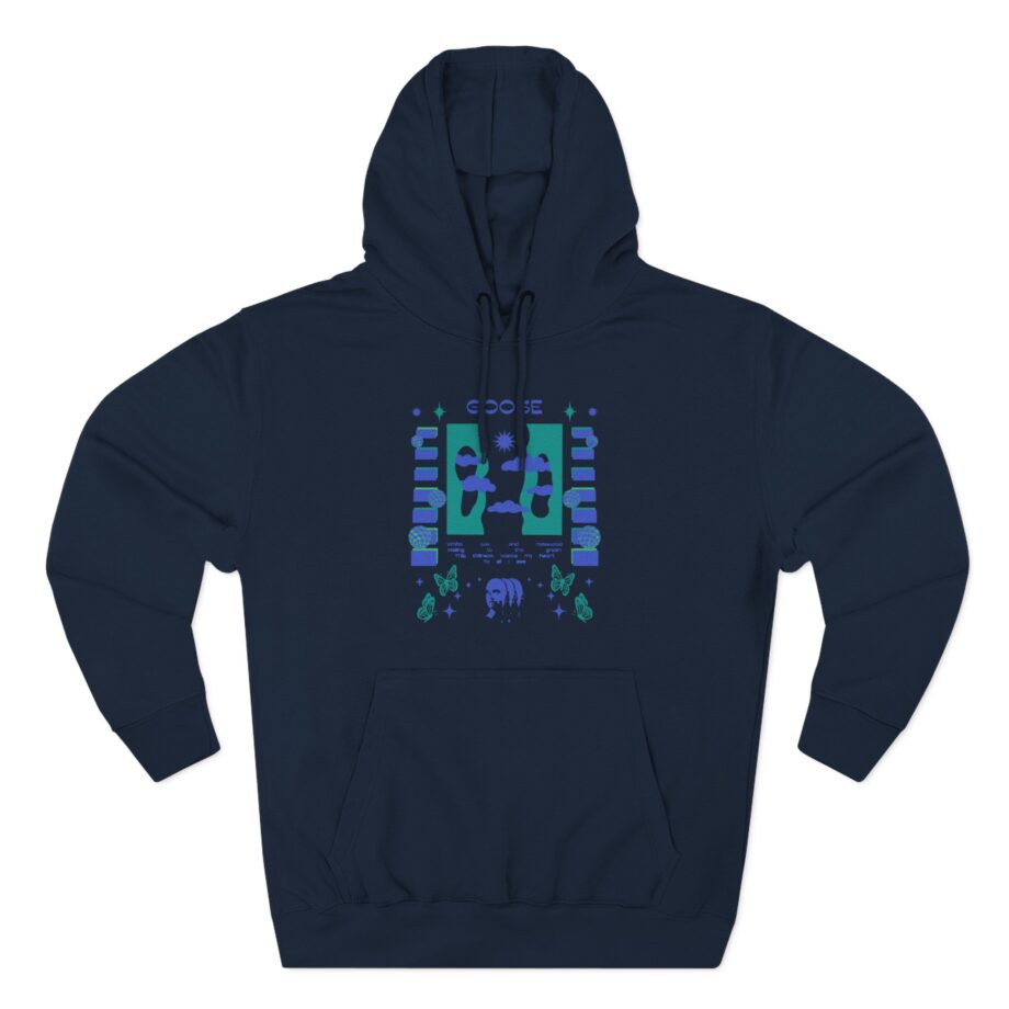 Goose Rosewood Three-Panel Fleece Hoodie