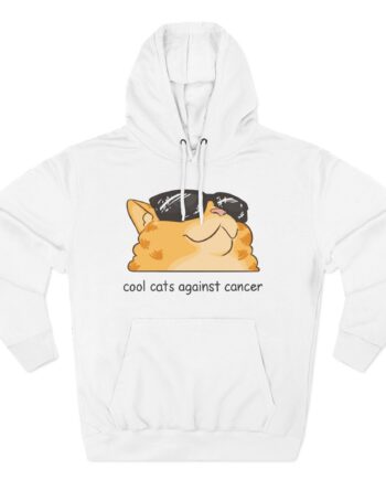 Lilsimsie cool cats against cancer Three-Panel Fleece Hoodie