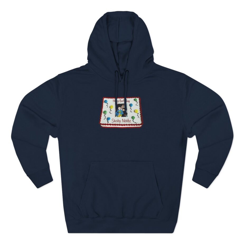 Birthday Cake Slushy Noobz Three-Panel Fleece Hoodie