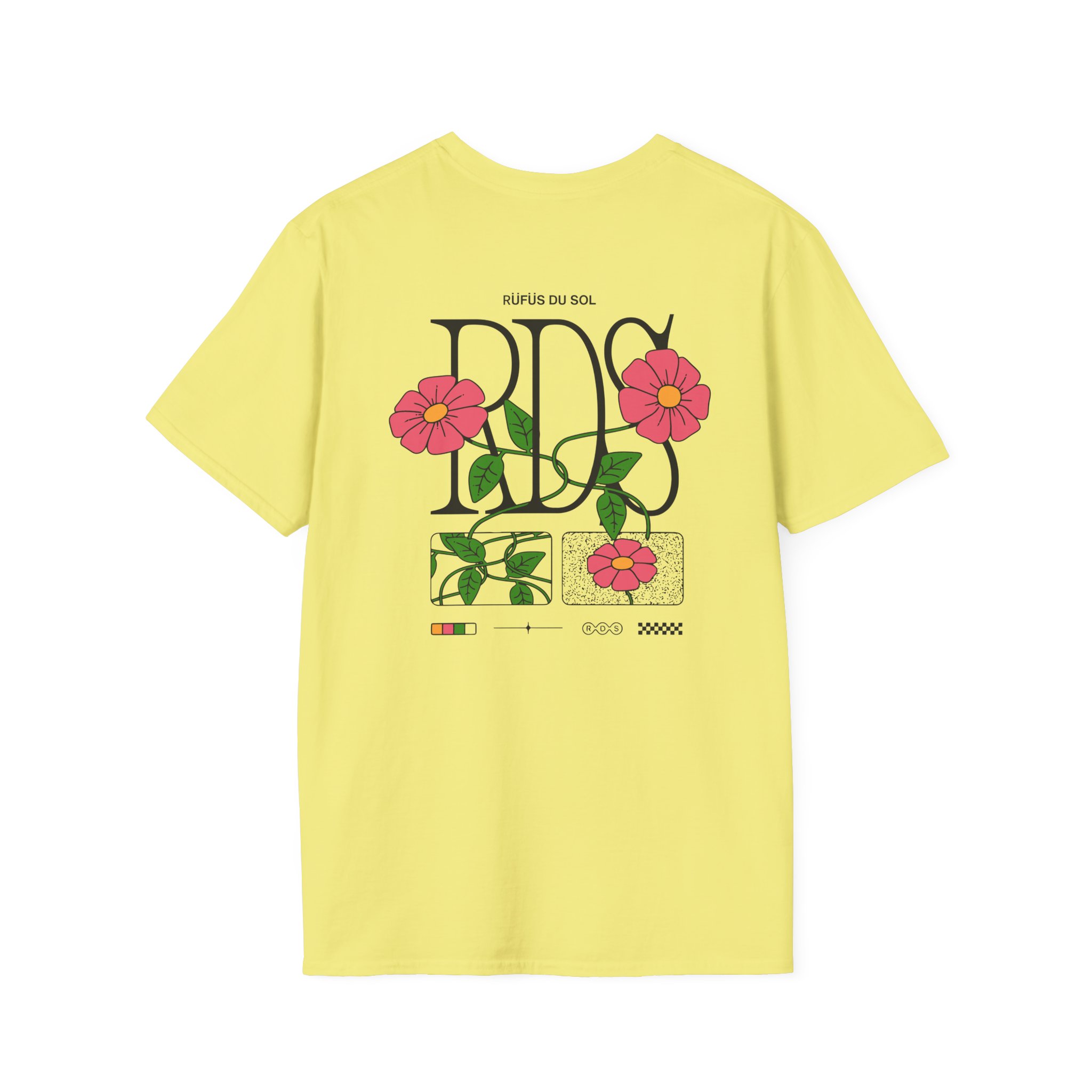 Rufus Du Sol Flower Ecru Unisex Softstyle T-Shirt