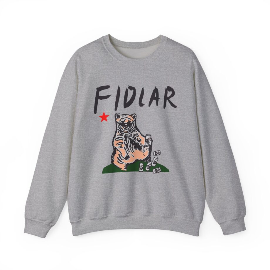 California Bear Drink Cheap Beer Fidlar Unisex Heavy Blend™ Crewneck Sweatshirt