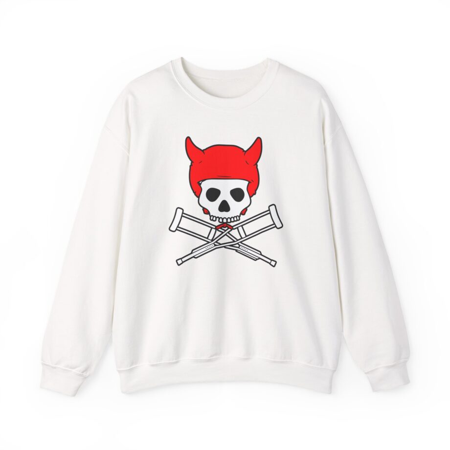 Jackass Devil Horns Skull & Crossbones Unisex Heavy Blend™ Crewneck Sweatshirt