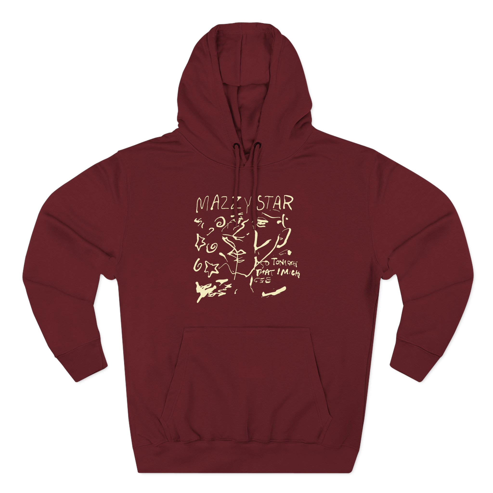Binchtopia Max Wearing Mazzy Star 90s Three-Panel Fleece Hoodie