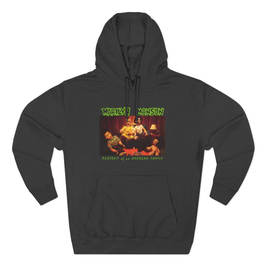 Marilyn Manson American Family Portrait Three-Panel Fleece Hoodie