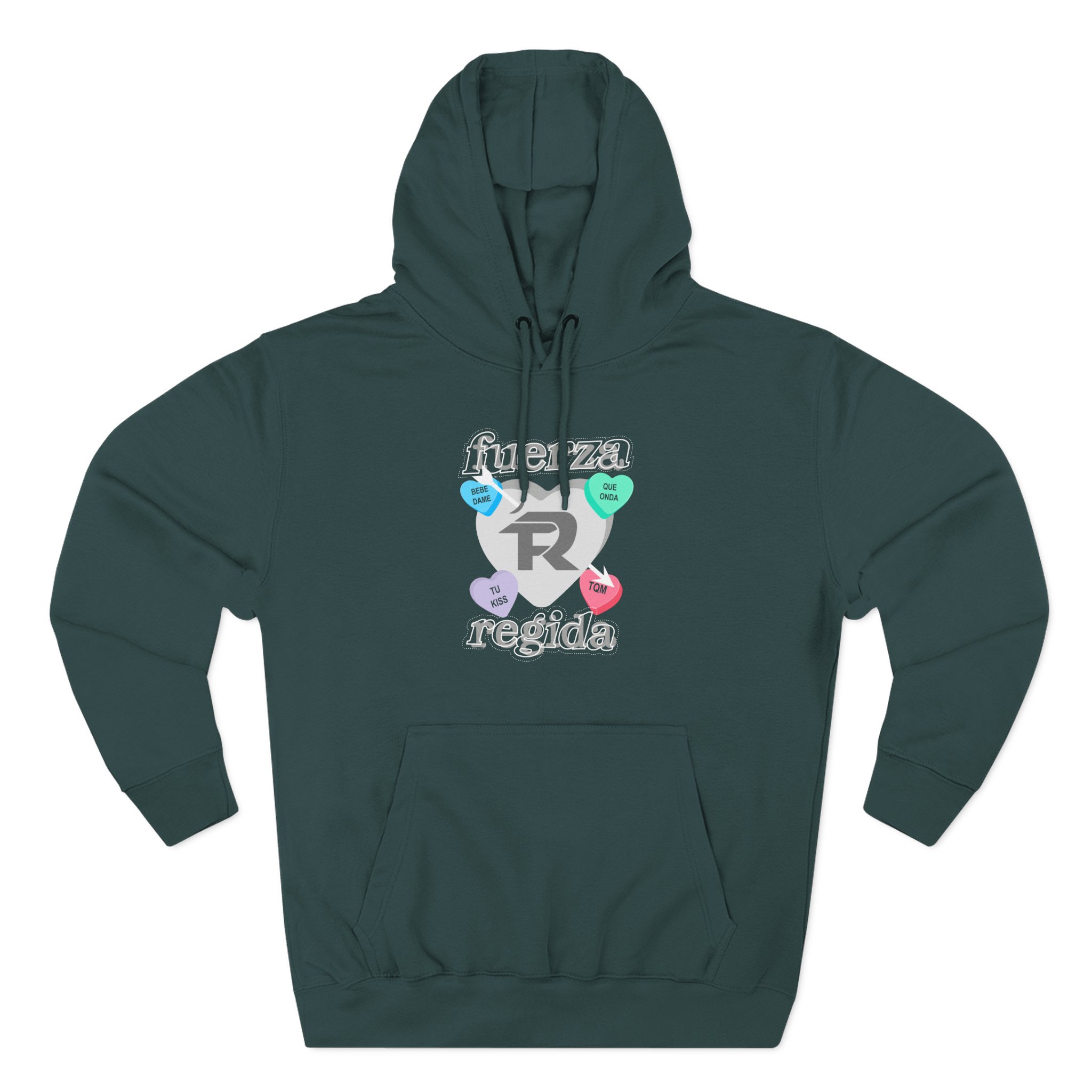 Fuerza Regida Candy Hearts Three-Panel Fleece Hoodie