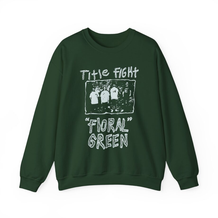 Title Fight Floral Green Unisex Heavy Blend™ Crewneck Sweatshirt