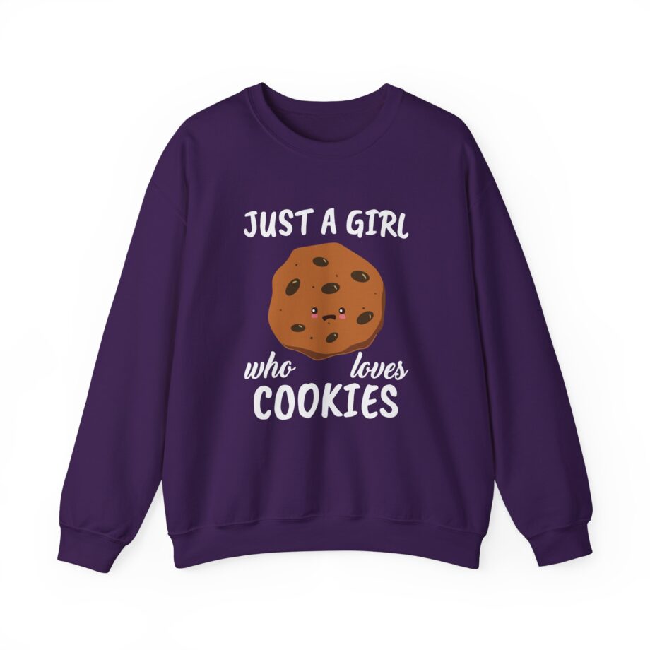 Cookieswirlc Just a Girl Who Loves Cookies Unisex Heavy Blend™ Crewneck Sweatshirt