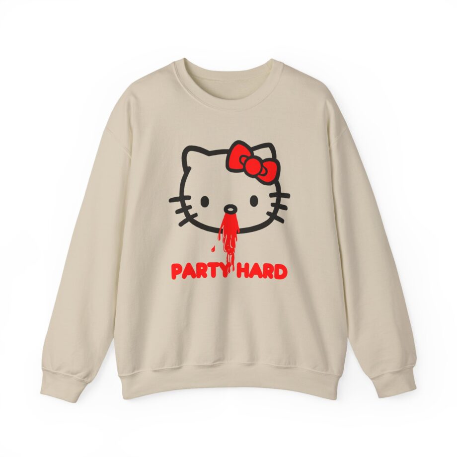 Andrew Wk Hello Party Kitty Parody Unisex Heavy Blend™ Crewneck Sweatshirt