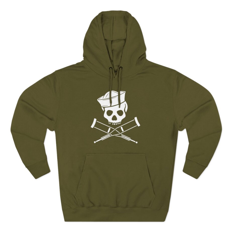 Jackass Sailor Skull & Crossbones Three-Panel Fleece Hoodie
