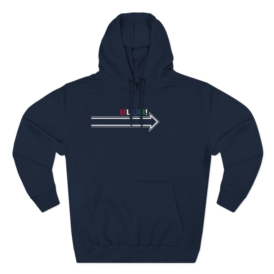 Blur Three-Panel Fleece Hoodie