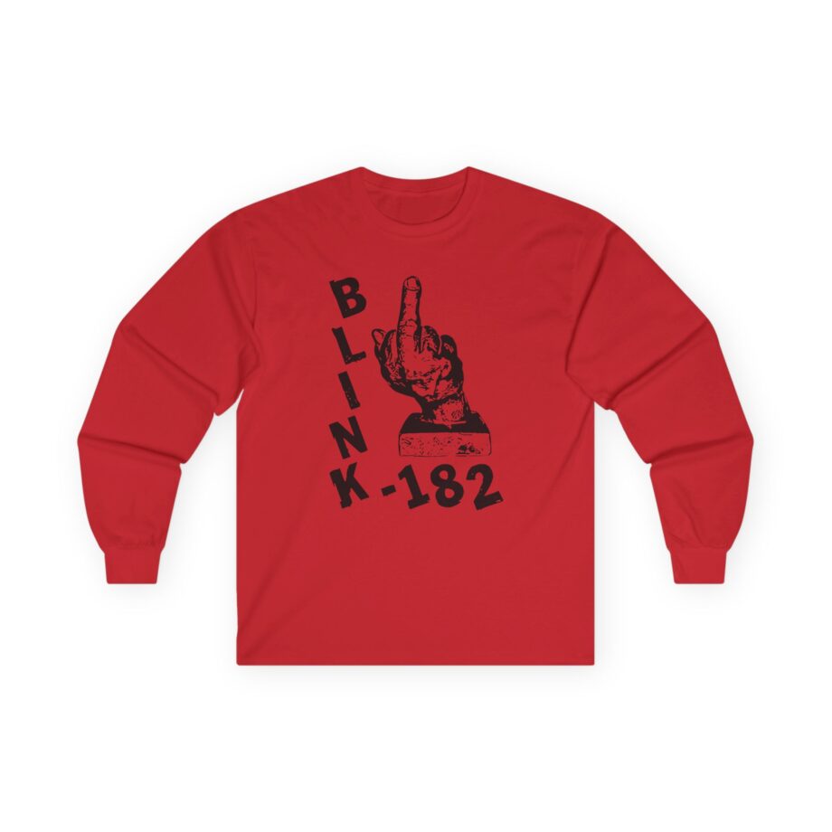 Blink 182 Pink Middle Finger Unisex Ultra Cotton Long Sleeve Tee