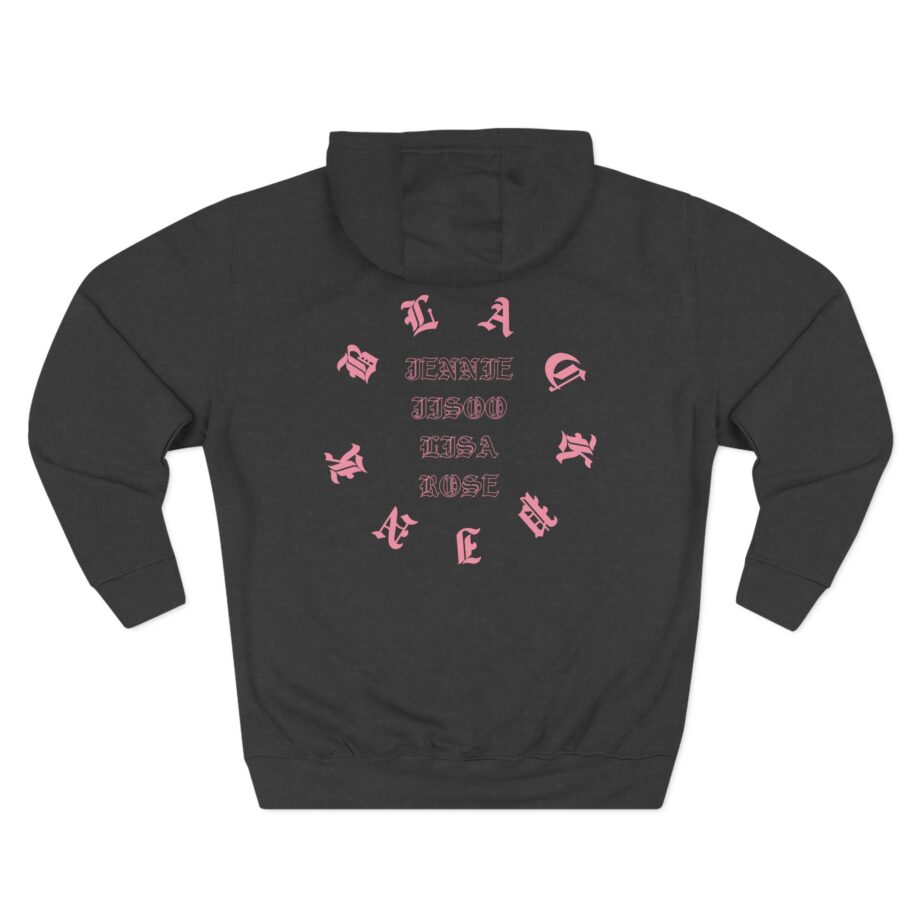 B Gothic Names Circle Three-Panel Fleece Hoodie