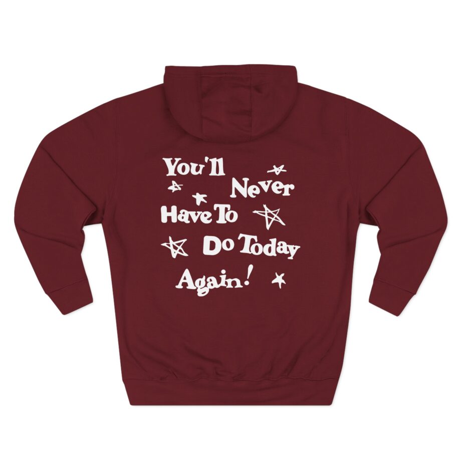 Alex Warren You’ll Never Have to Do Today Again Three-Panel Fleece Hoodie