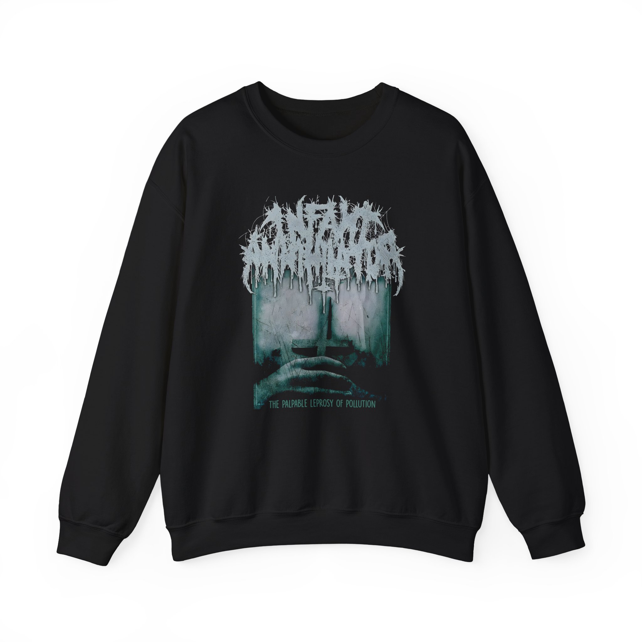 Infant Annihilator The Palpable Leprosy Of Pollution Unisex Heavy Blendâ„¢ Crewneck Sweatshirt