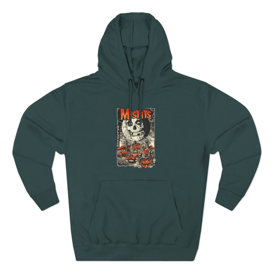 Misfits Fiendish Halloween by Mike Sutfin Three-Panel Fleece Hoodie