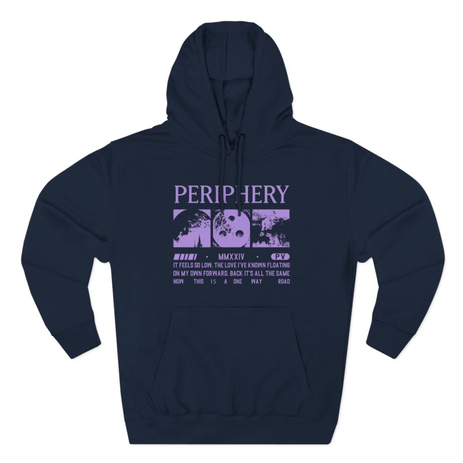 Periphery Album Collage Long Three-Panel Fleece Hoodie