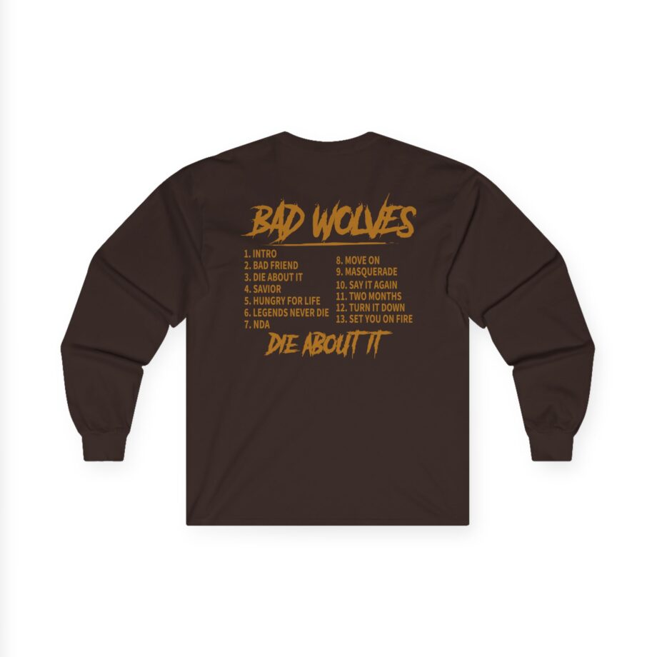 Bad Wolves Die About It Tracklist Unisex Ultra Cotton Long Sleeve Tee