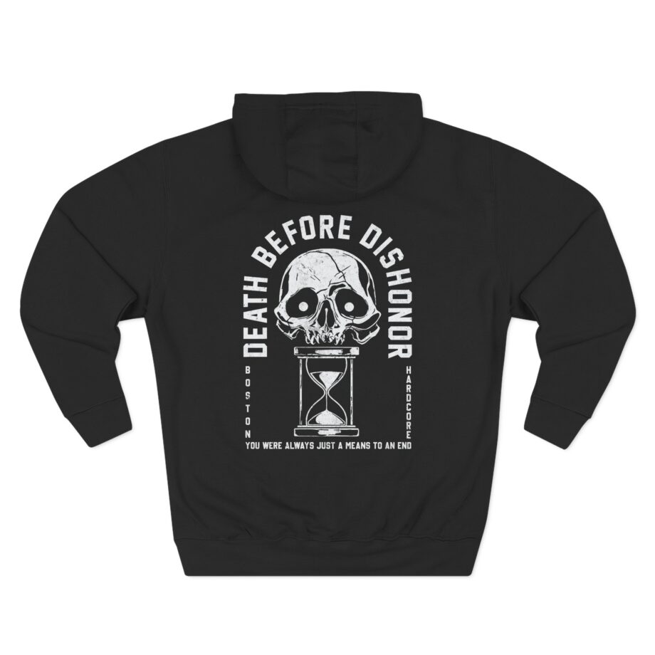 Death Before Dishonor Hourglass Three-Panel Fleece Hoodie