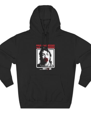 Wings Red Rose Three-Panel Fleece Hoodie