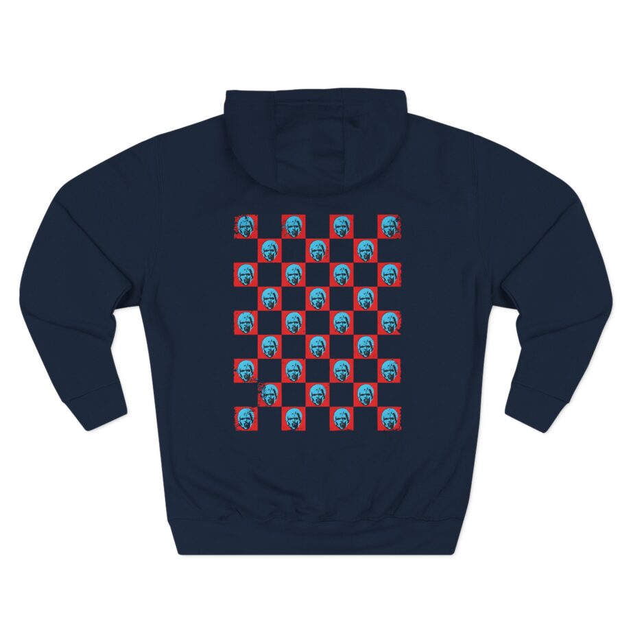 Billy Idol Checkered Smirk Three-Panel Fleece Hoodie