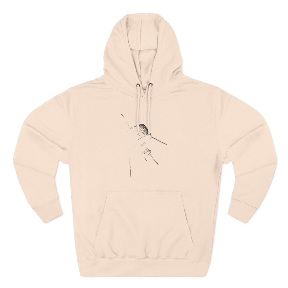 Cave in Satellite: Blackened Three-Panel Fleece Hoodie