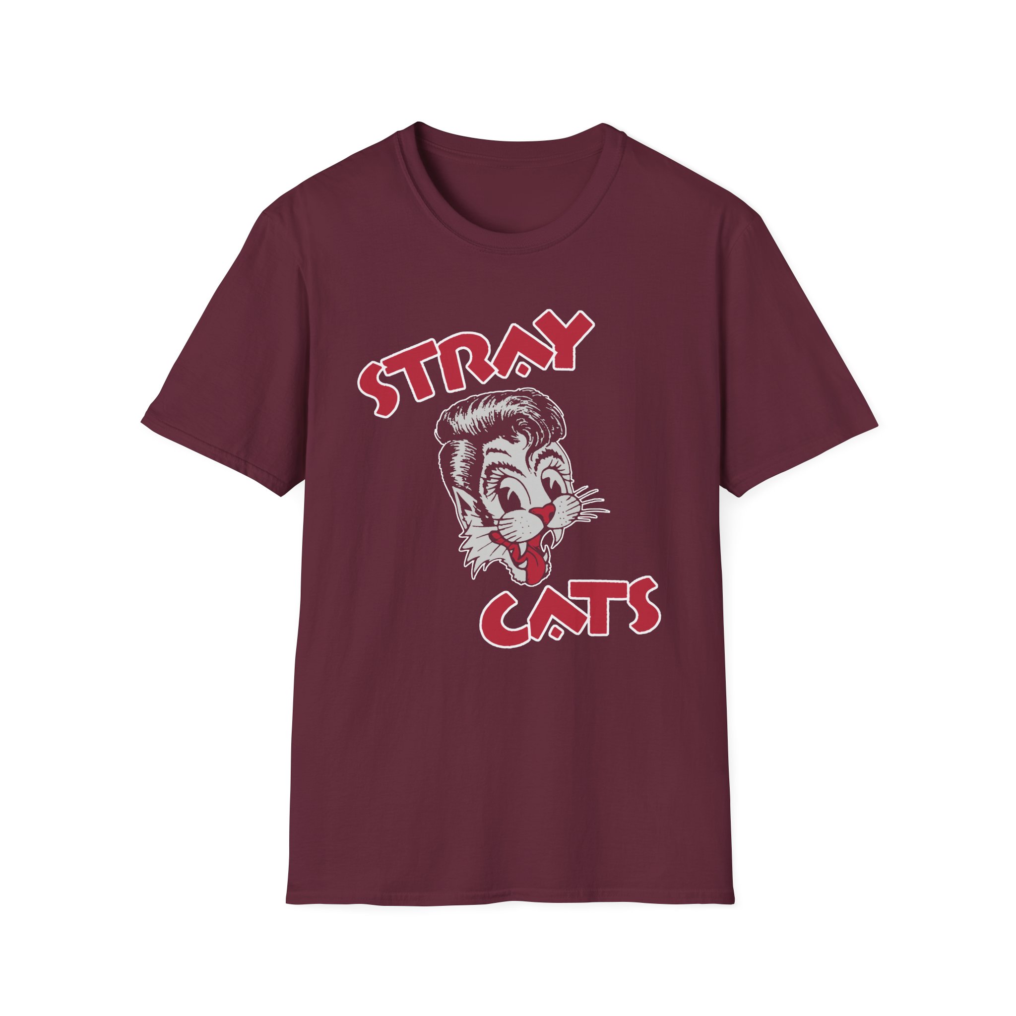 Stray Cats Cat Head Logo Unisex Softstyle T-Shirt