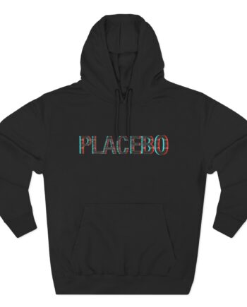 Placebo Glitch Logo Three-Panel Fleece Hoodie