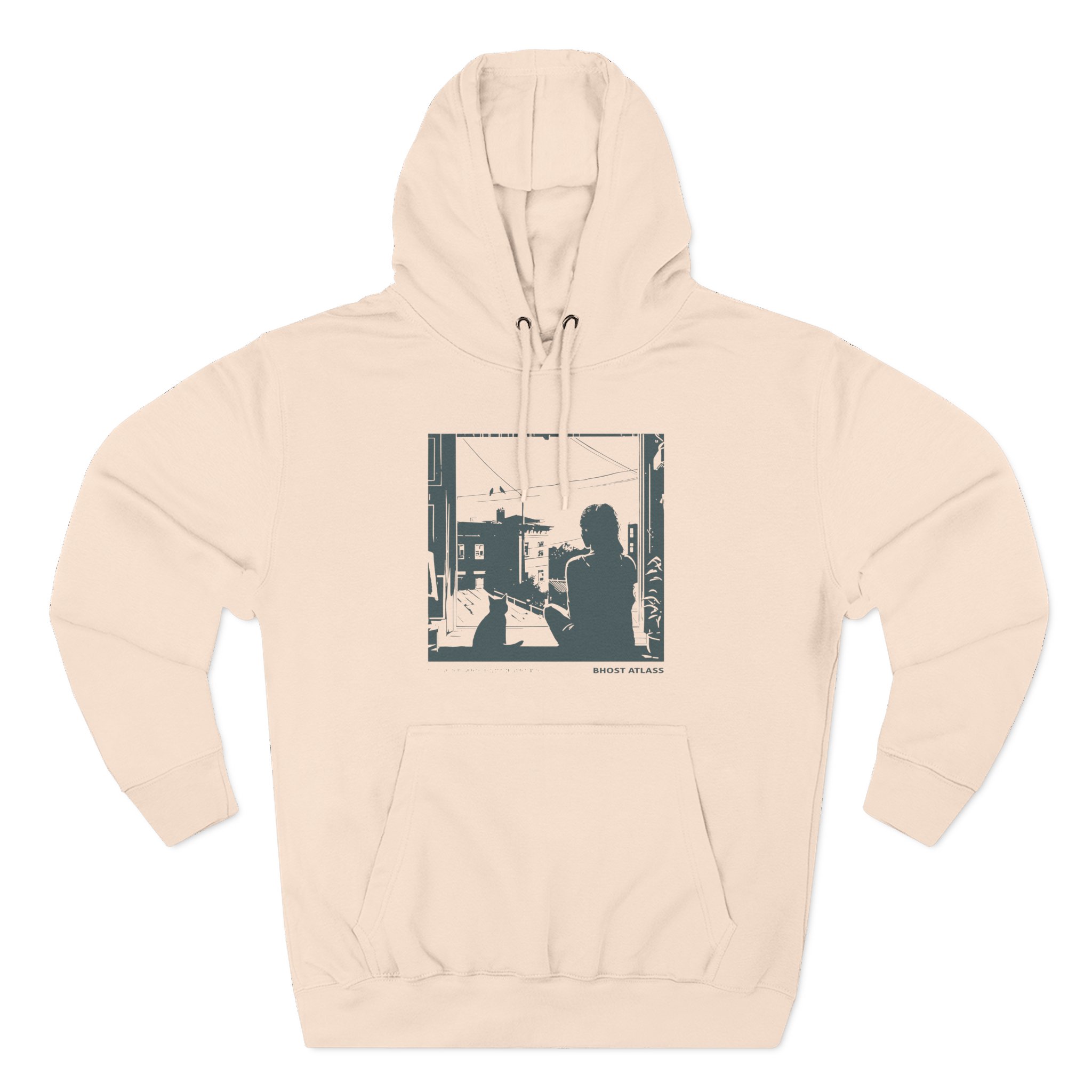 Ghost Atlas Dust of the Human Shape Three-Panel Fleece Hoodie