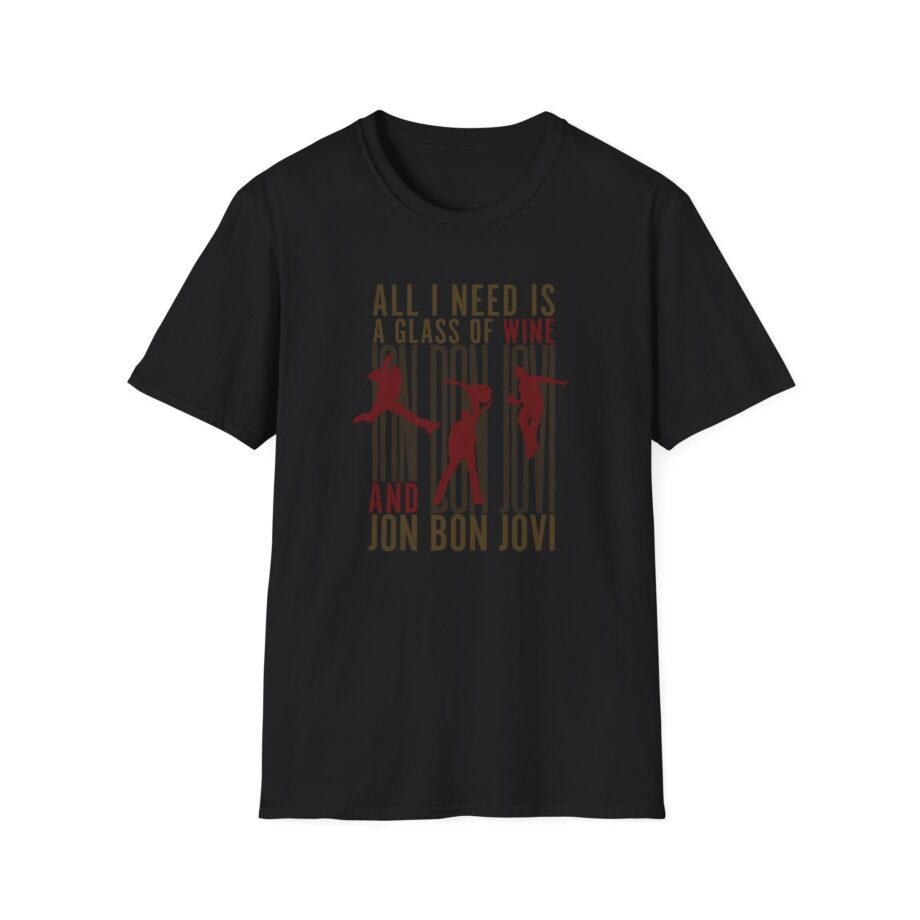 Bon Jovi Wine Silhouette Unisex Softstyle T-Shirt