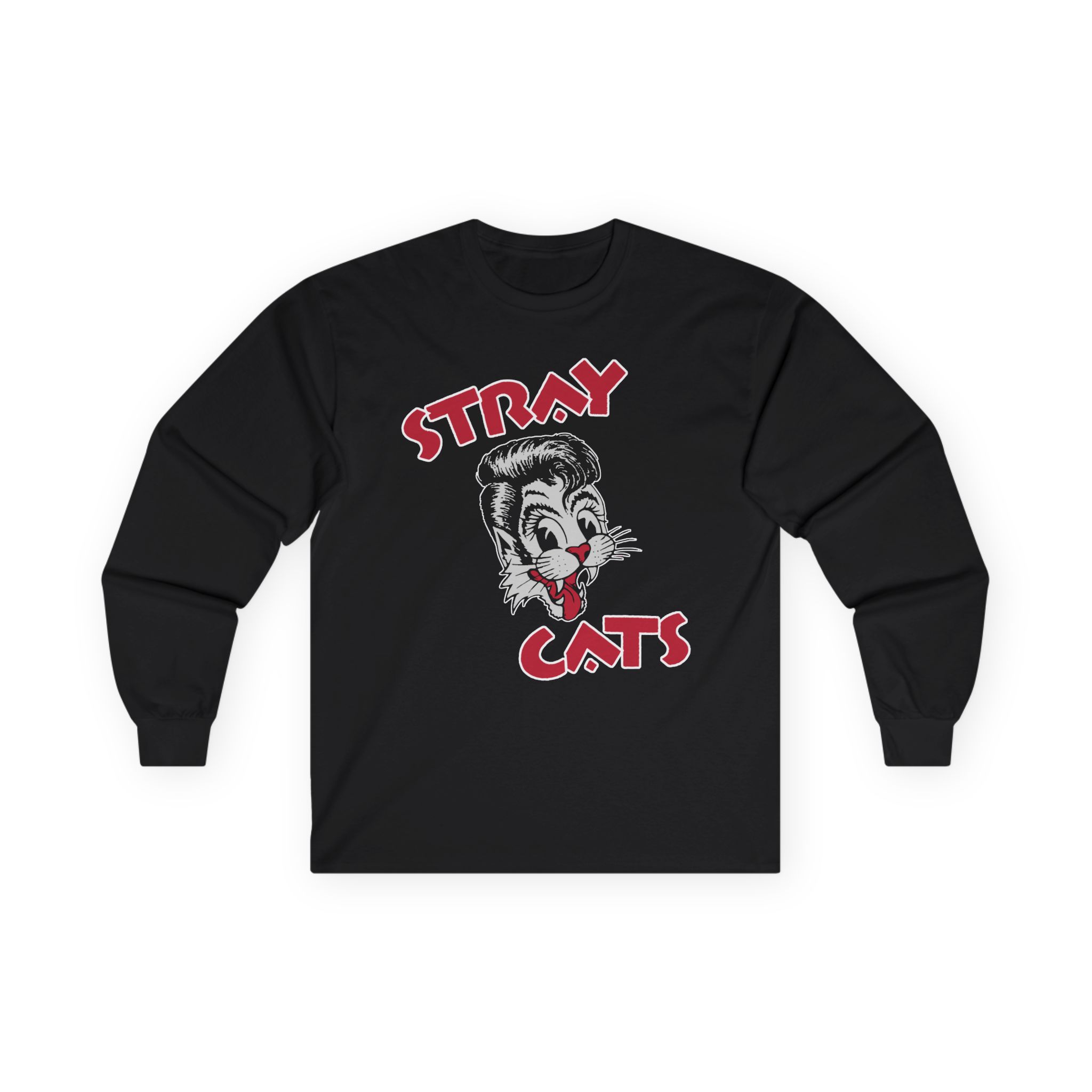 Stray Cats Cat Head Logo Unisex Ultra Cotton Long Sleeve Tee