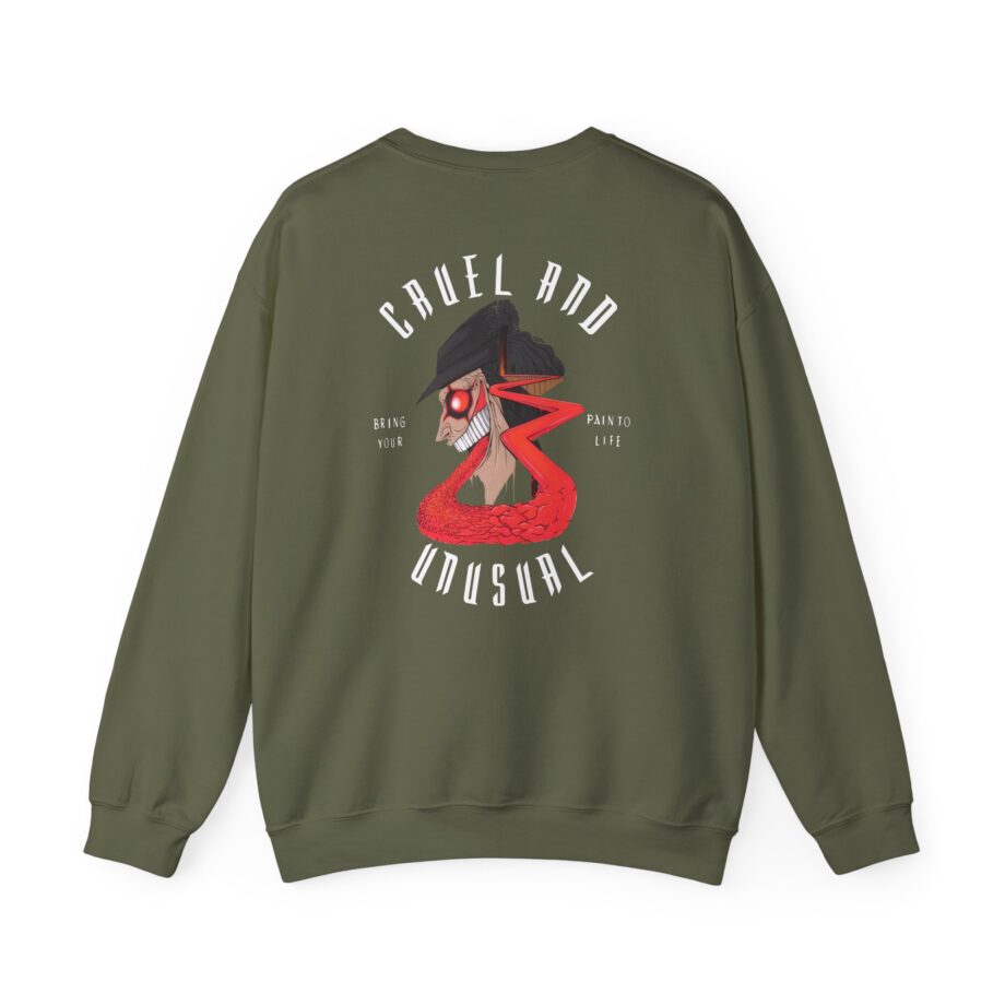 Avatar Band Cruel and Unusual Left Chest Unisex Heavy Blend™ Crewneck Sweatshirt