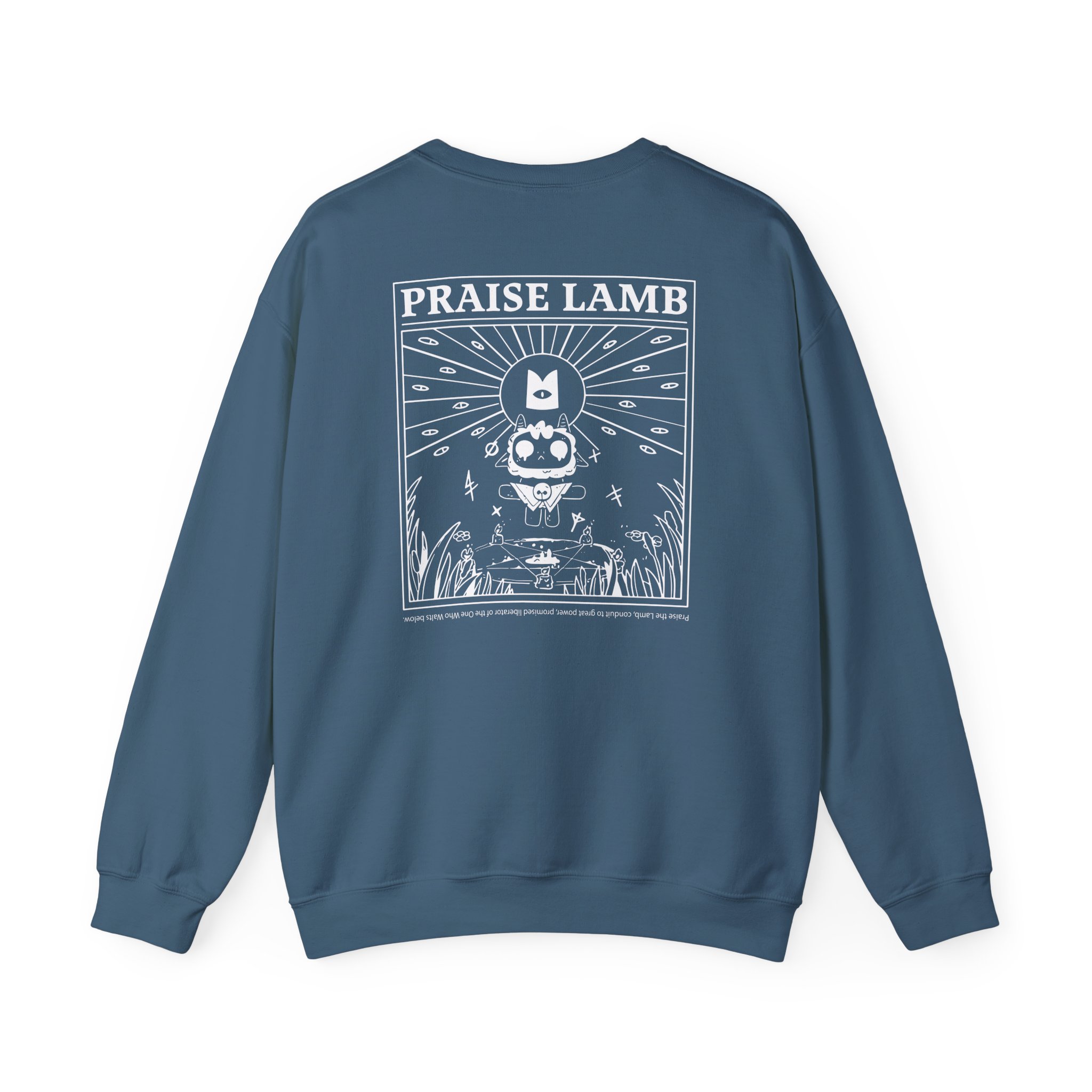 Cult of the Lamb Praise Lamb Unisex Heavy Blendâ„¢ Crewneck Sweatshirt
