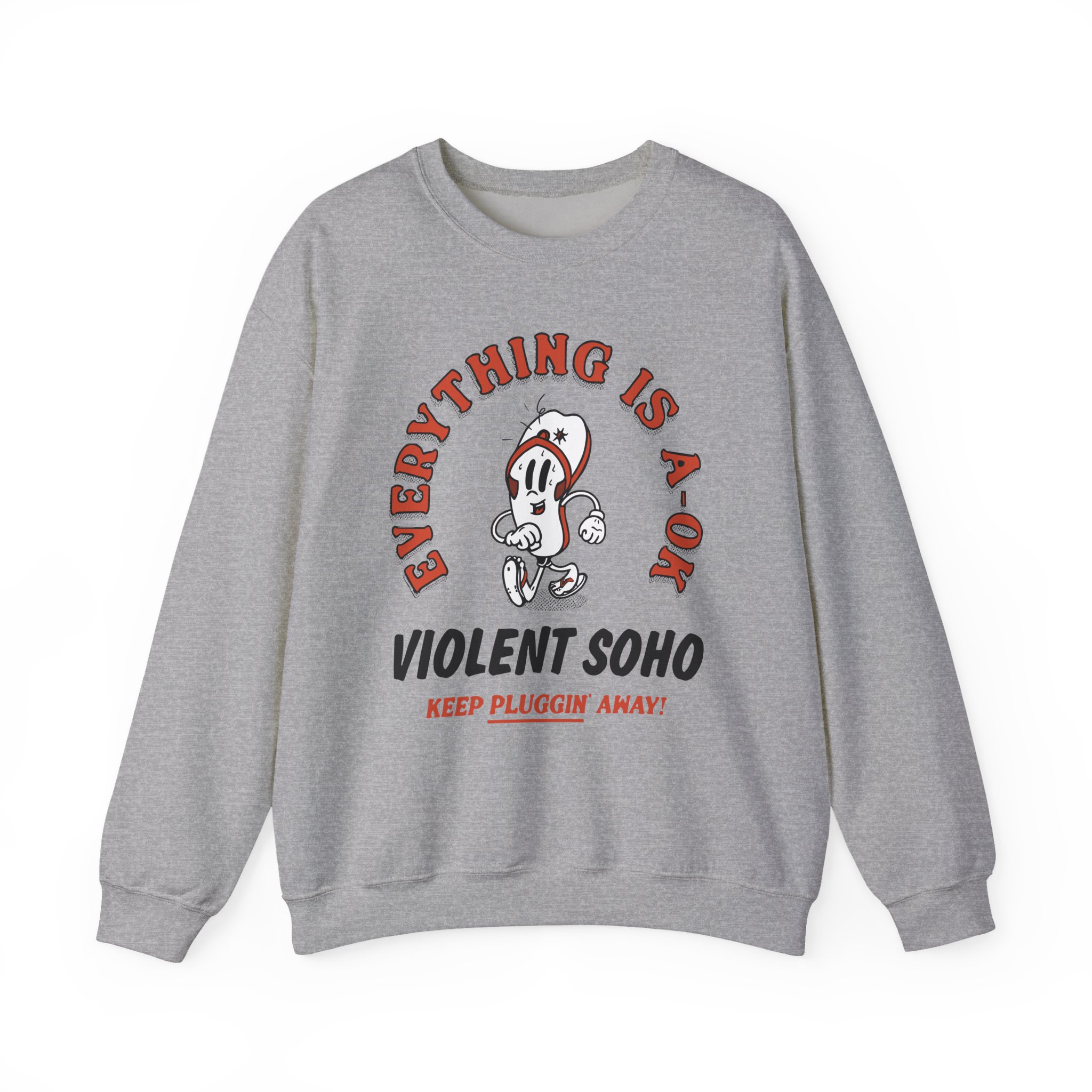 Violent Soho Keep on Pluggin Unisex Heavy Blendâ„¢ Crewneck Sweatshirt