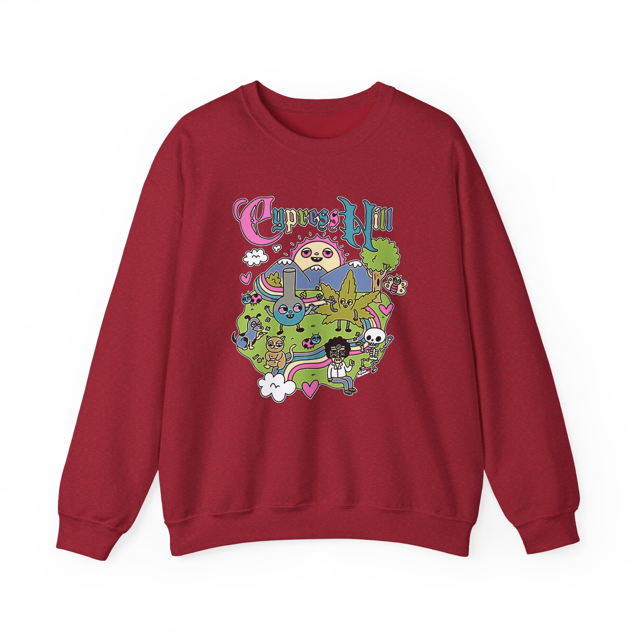 Cypress Hill Happy Time by Sean Solomon Unisex Heavy Blendâ„¢ Crewneck Sweatshirt