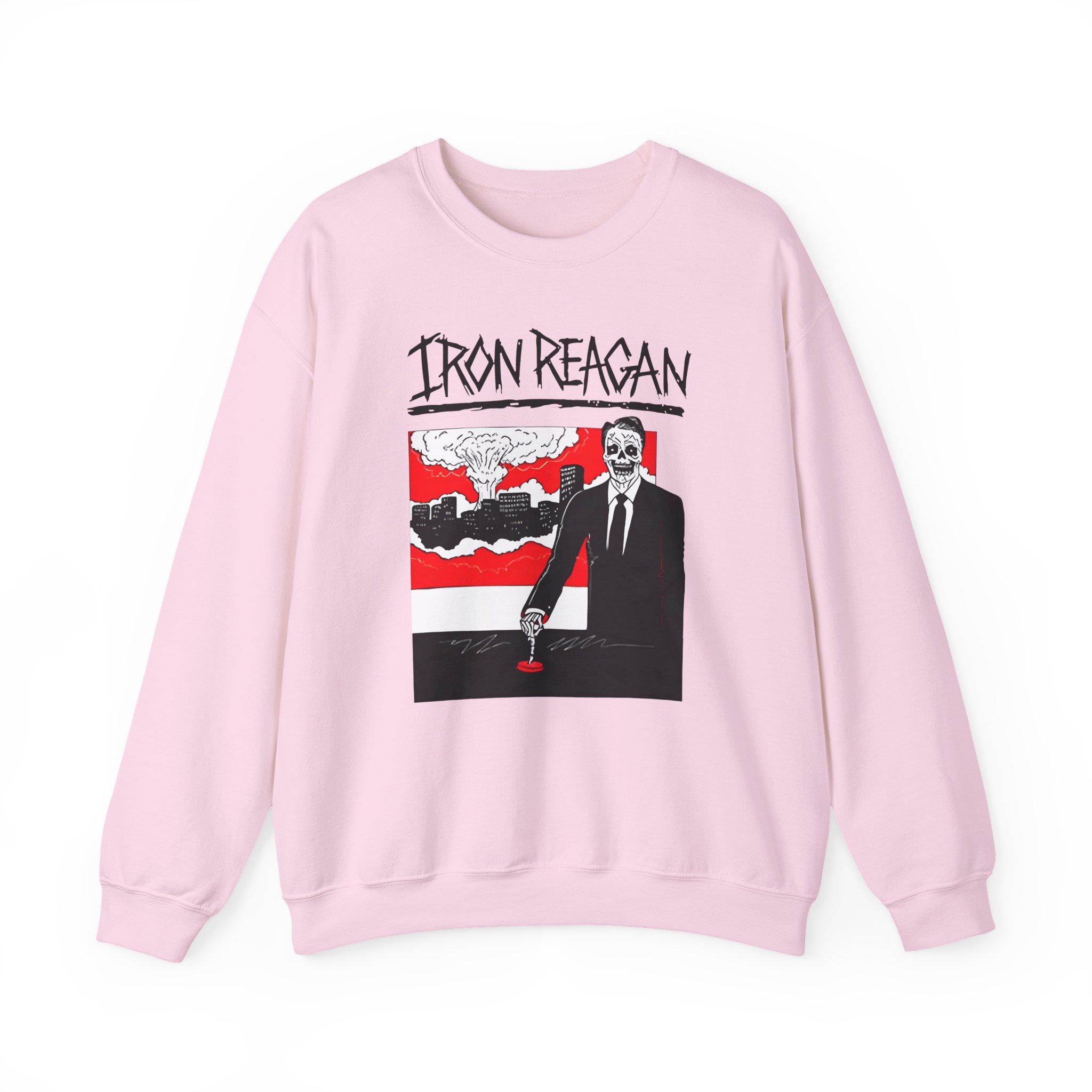 Iron Reagan Finger On The Button Unisex Heavy Blendâ„¢ Crewneck Sweatshirt