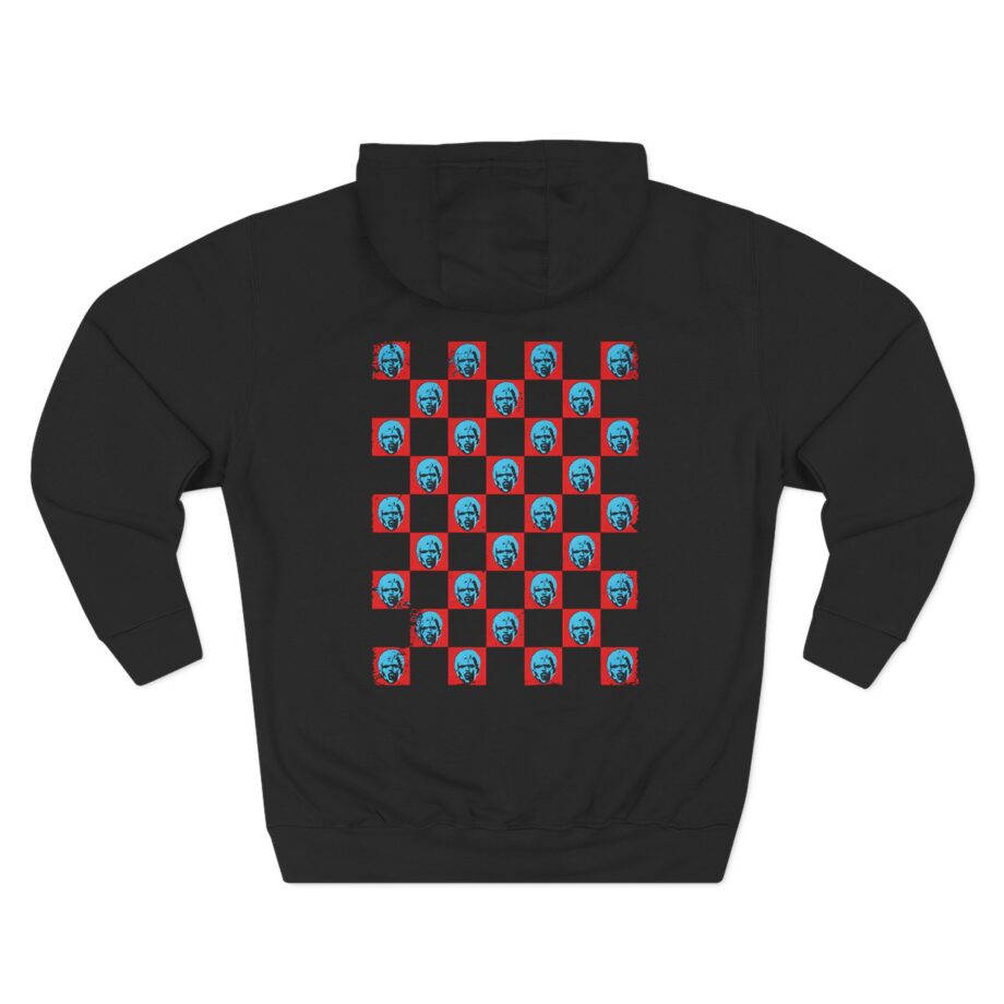 Billy Idol Checkered Smirk Three-Panel Fleece Hoodie