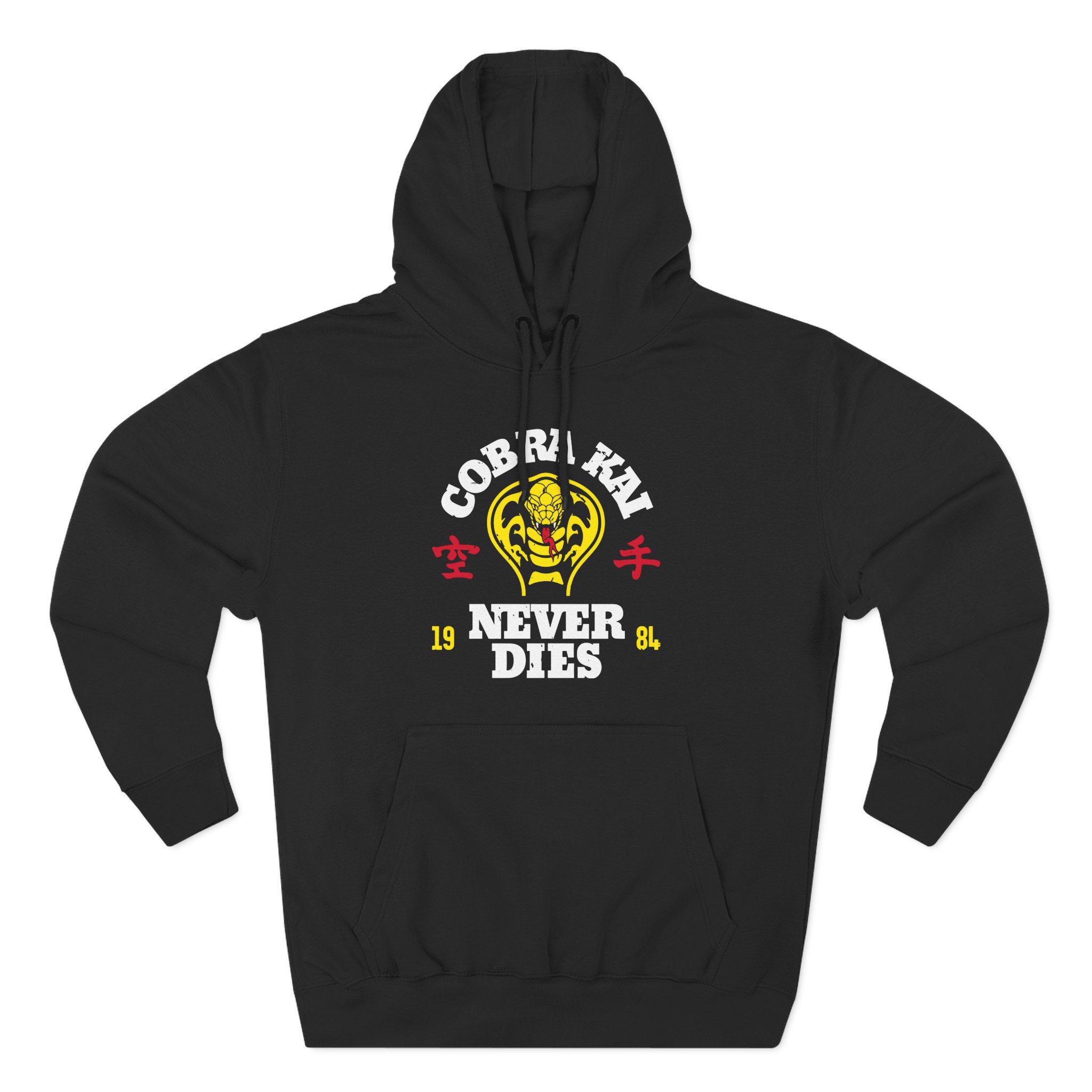 Cobra Kai Distressed Logo Three-Panel Fleece Hoodie