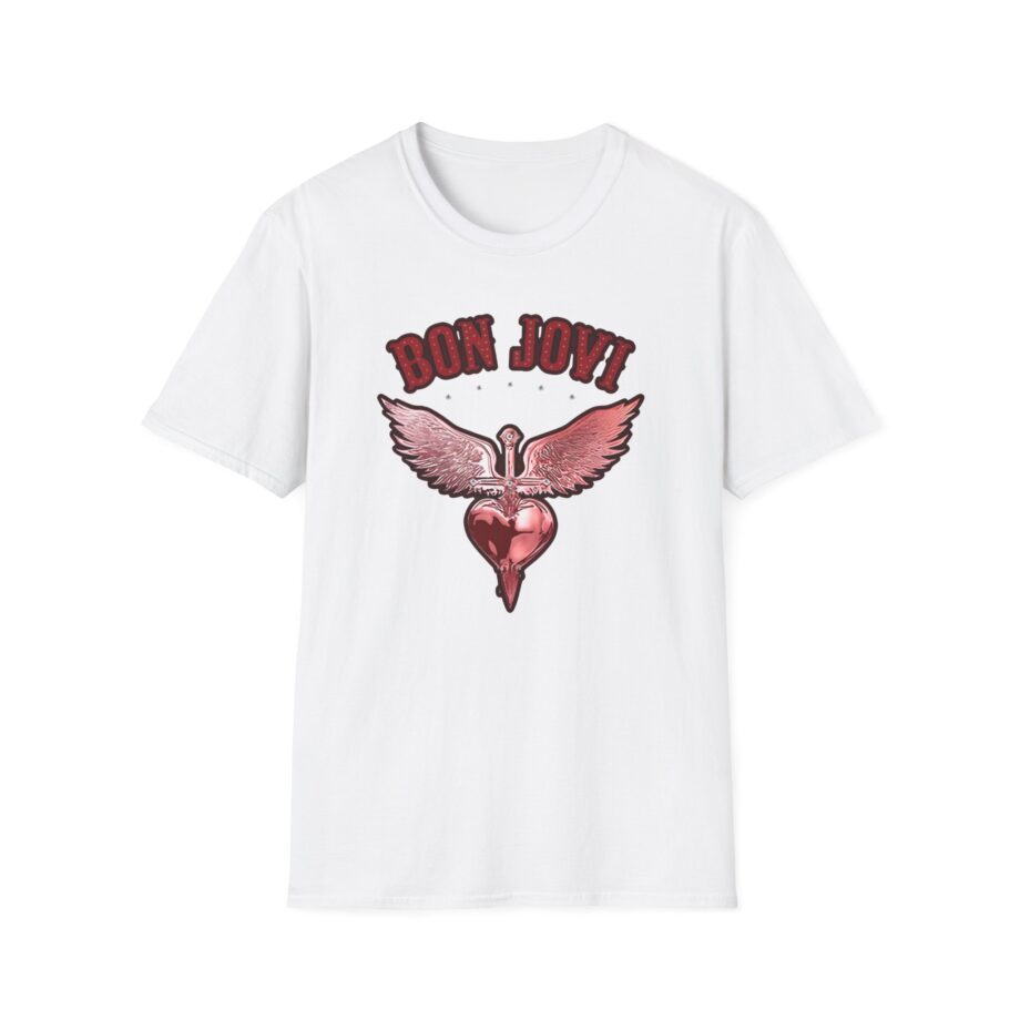 Bon Jovi Forever Red H&d Unisex Softstyle T-Shirt