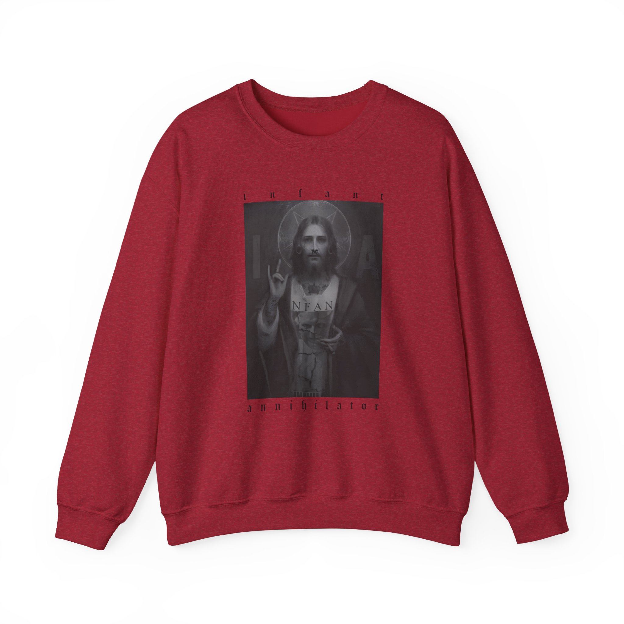 Infant Annihilator Jesus Unisex Heavy Blendâ„¢ Crewneck Sweatshirt