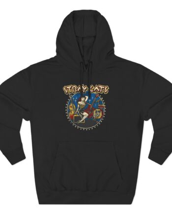 Stray Cats Ladies Bass Three-Panel Fleece Hoodie