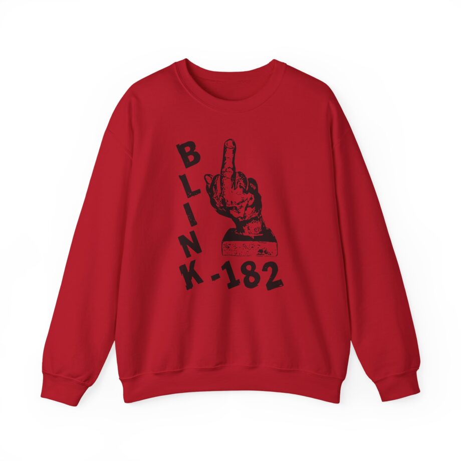 Blink 182 Pink Middle Finger Unisex Heavy Blend™ Crewneck Sweatshirt