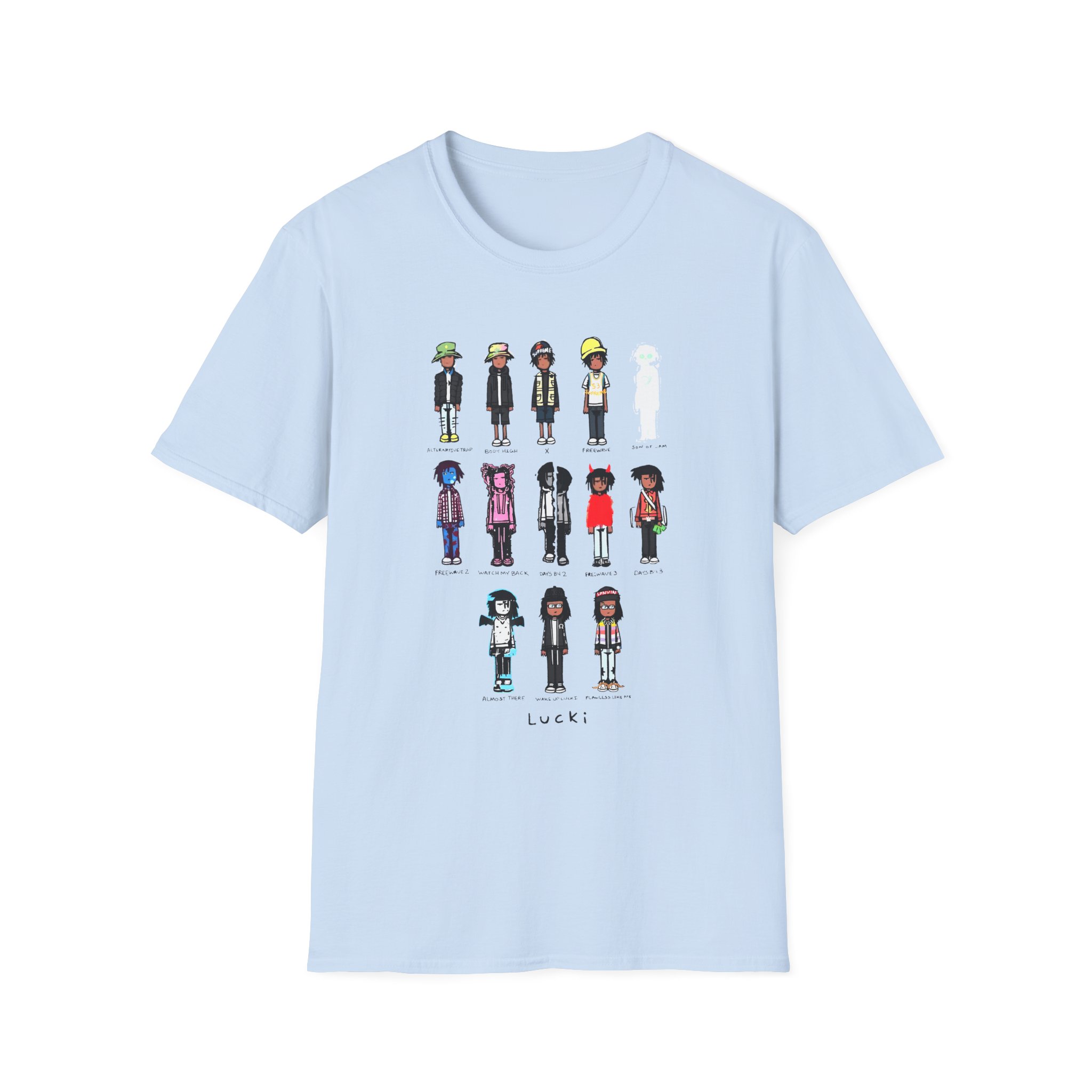 Lucki Eck$ Discography Evolution Unisex Softstyle T-Shirt