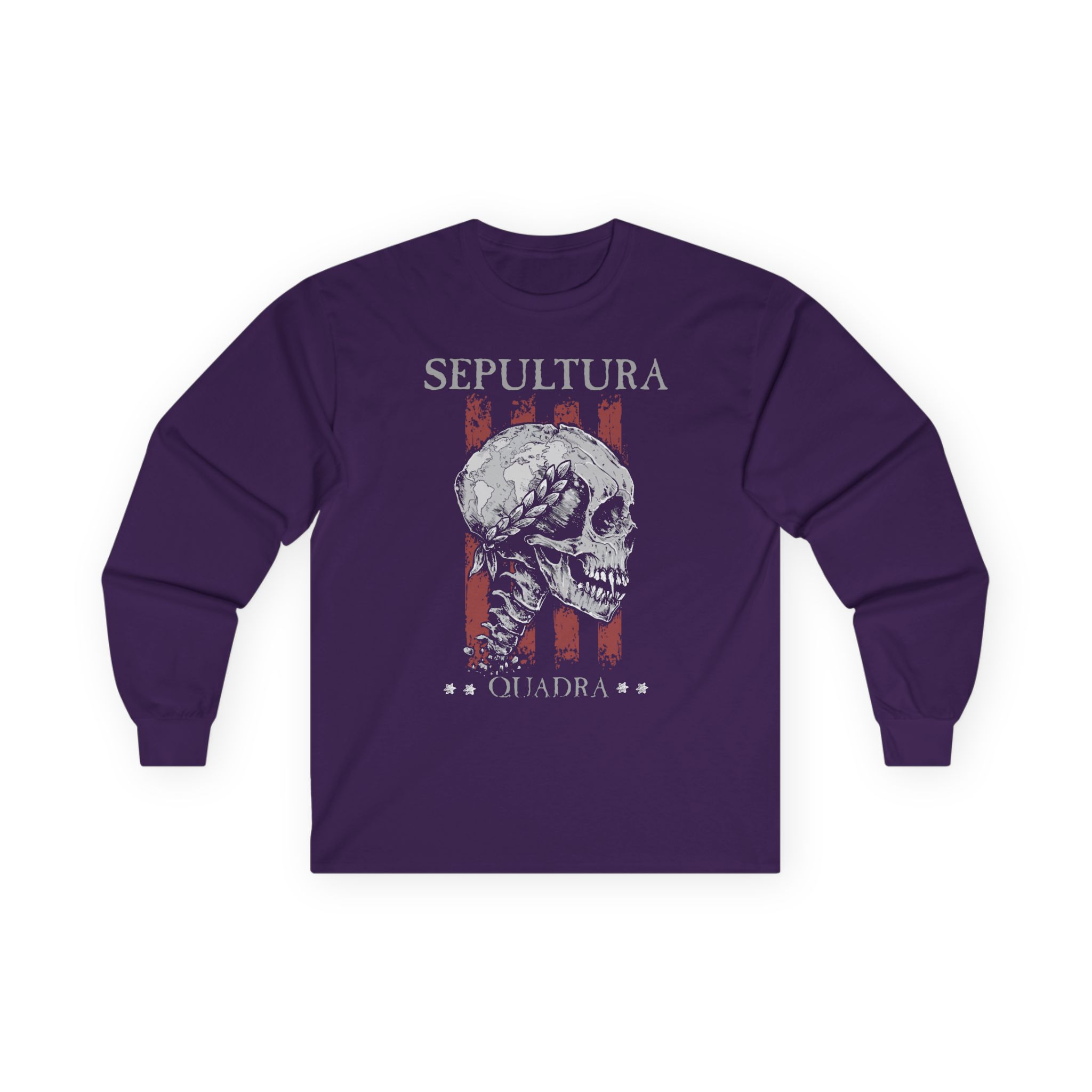 Sepultura Quadra Skull Unisex Ultra Cotton Long Sleeve Tee
