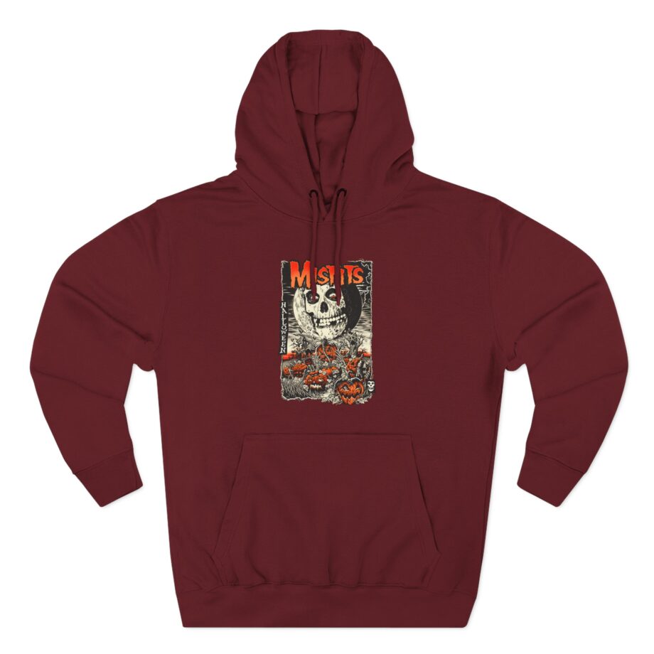 Misfits Fiendish Halloween by Mike Sutfin Three-Panel Fleece Hoodie